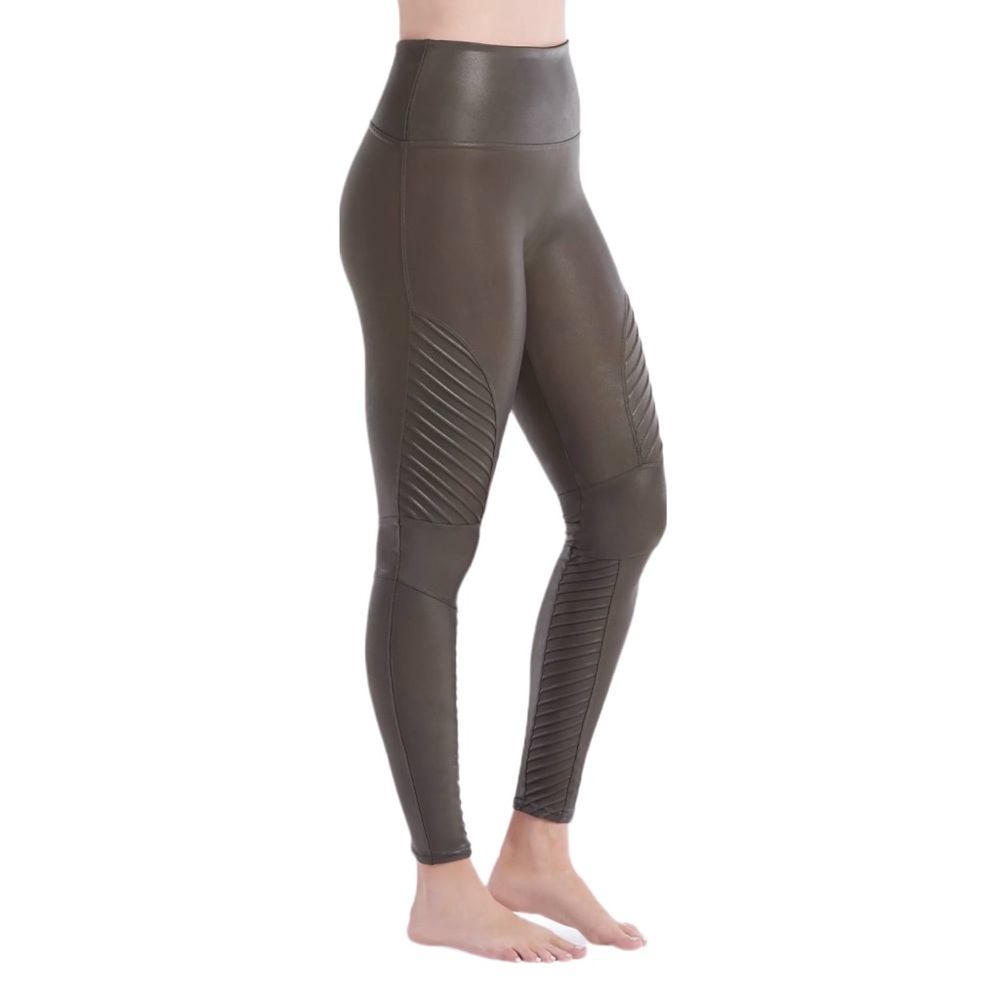 Spanx Faux Leather Moto Leggings XS - Picture 2 of 6